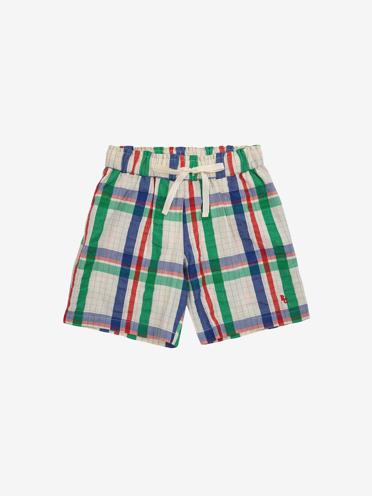 +Bobo Choses+ Madras Checks Woven Bermuda Shorts