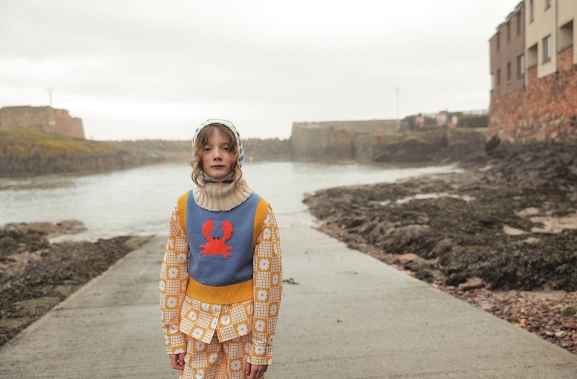 +FISH&KIDS+ CRAB KNIT GILLET