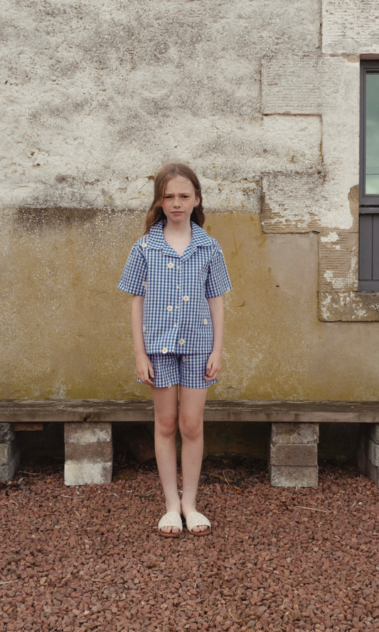 +FISH&KIDS+ DAISY FLOWERS SHORTS