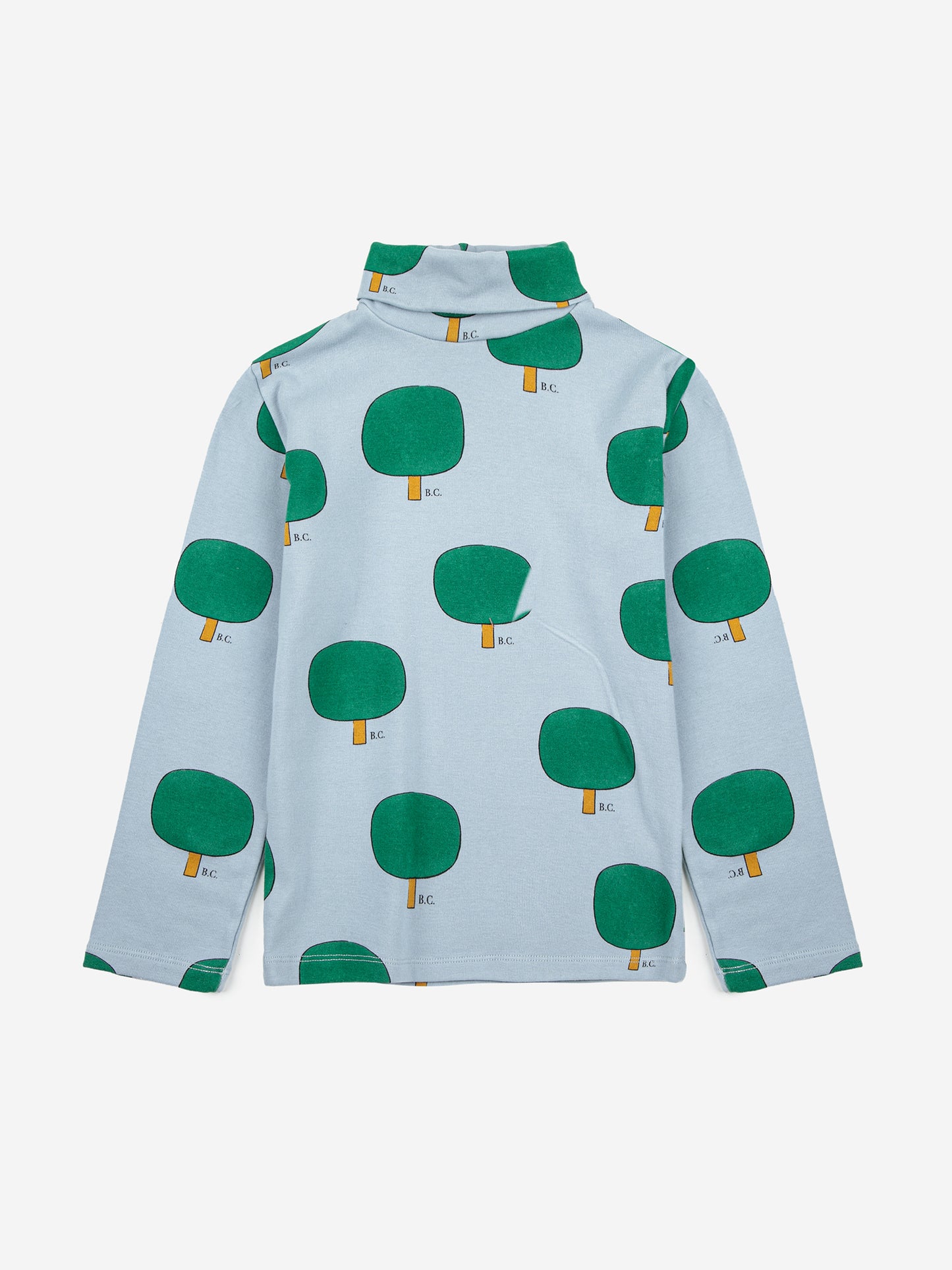 +Bobo Choses+ Green Tree all over turtle neck T-shirt