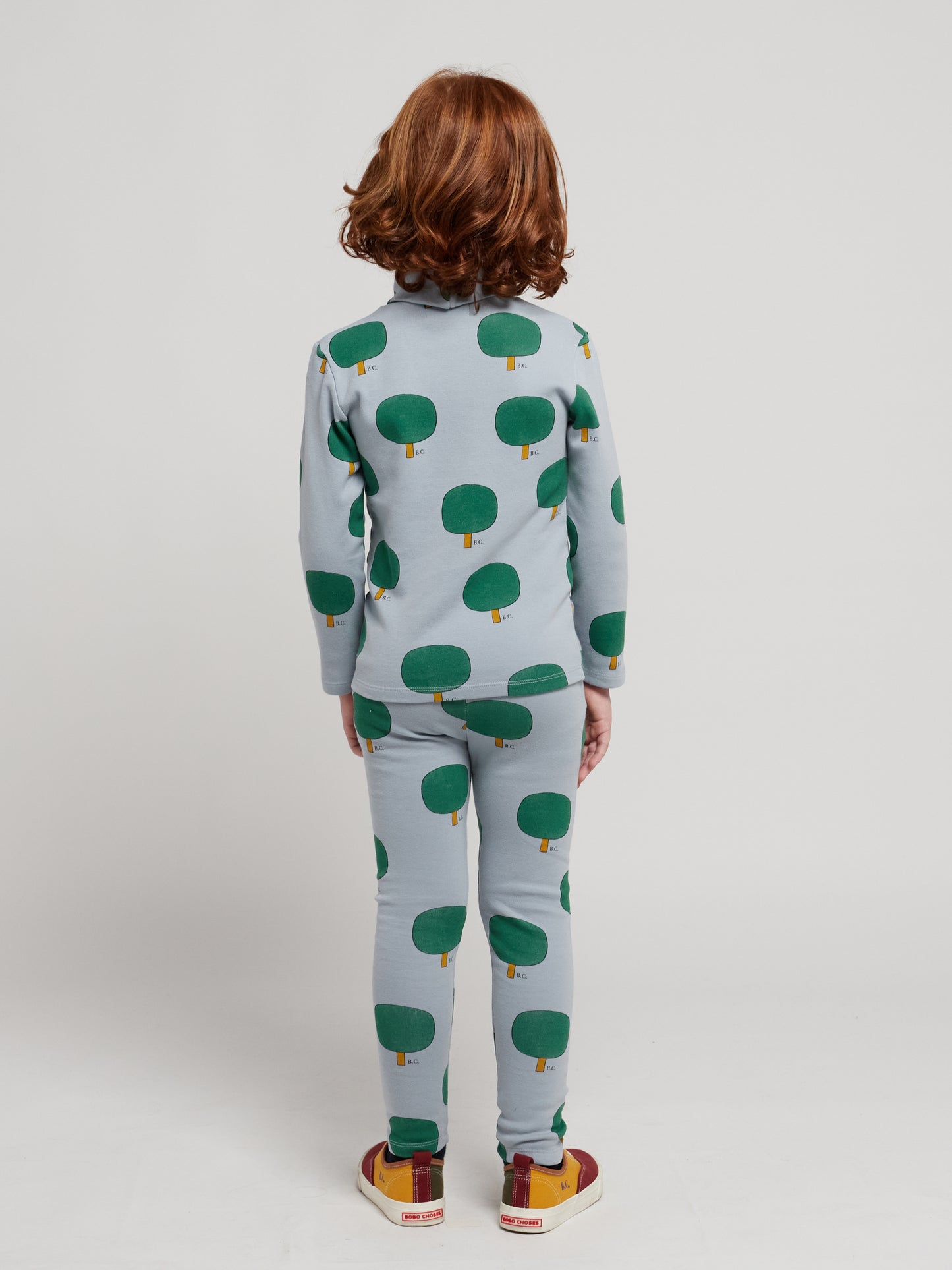 +Bobo Choses+ Green Tree all over turtle neck T-shirt