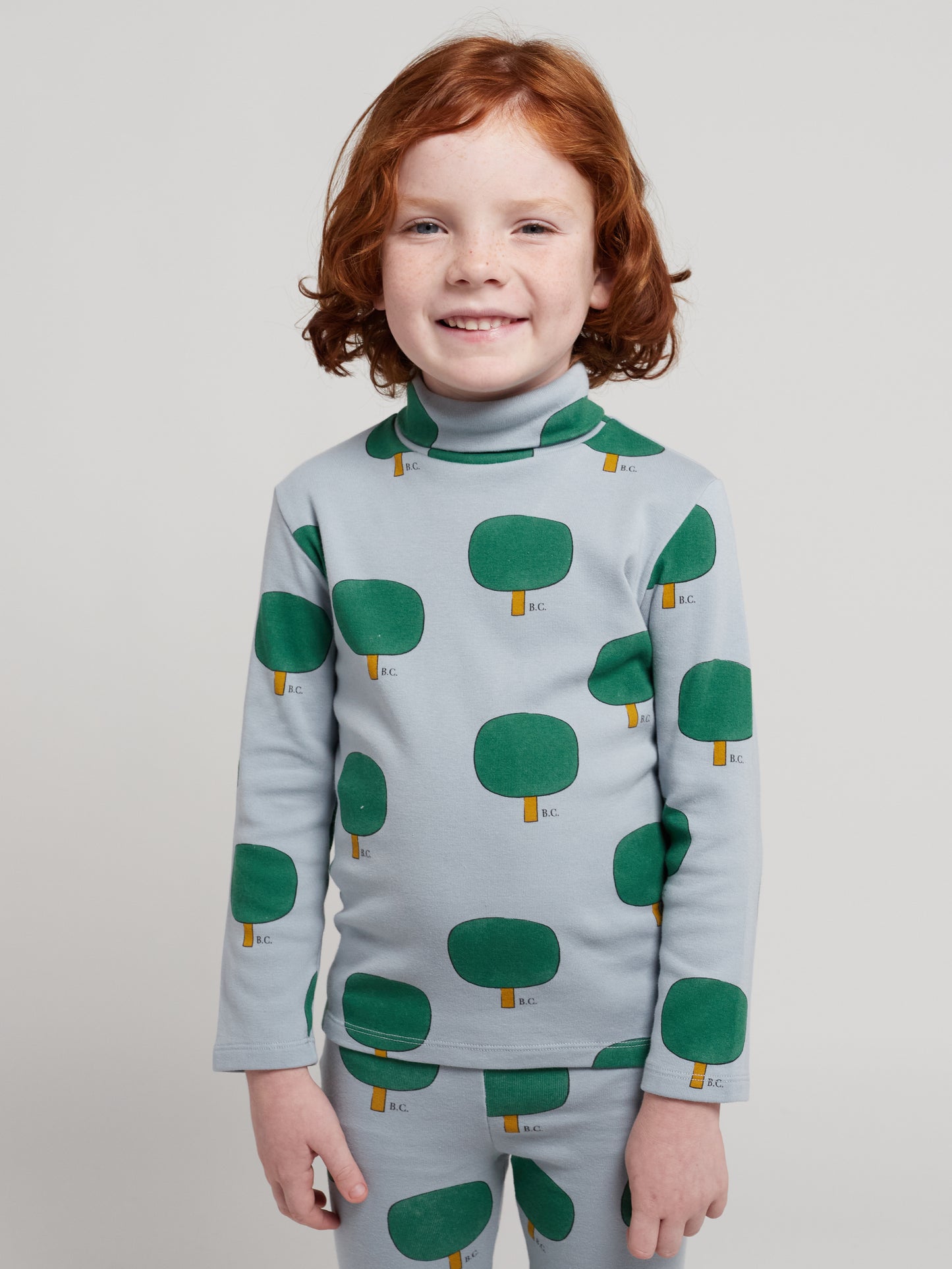 +Bobo Choses+ Green Tree all over turtle neck T-shirt