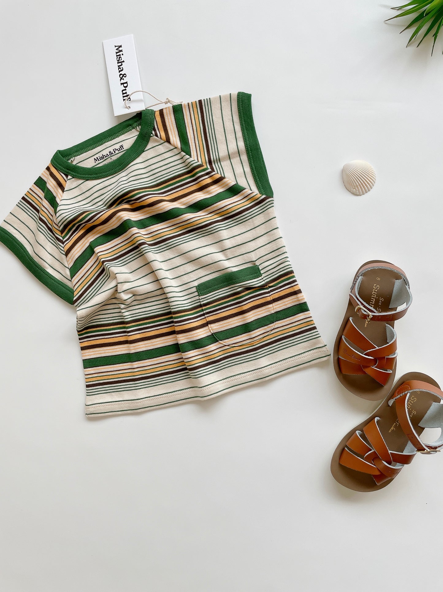 +Misha&Puff+ Muscle Tee - Lawn Patio Stripe