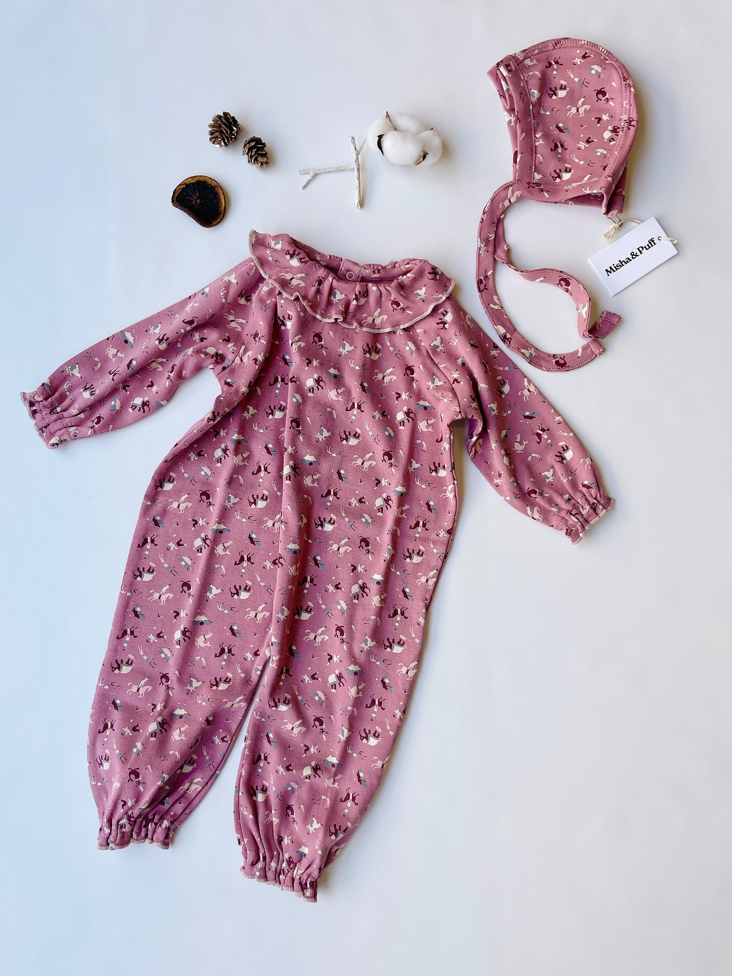 +Misha&Puff+ BABY BONNET | ANTIQUE ROSE CIRCUS