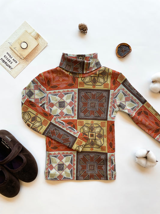 +Misha&Puff+ Turtleneck - Chili Spice Cross Stitch