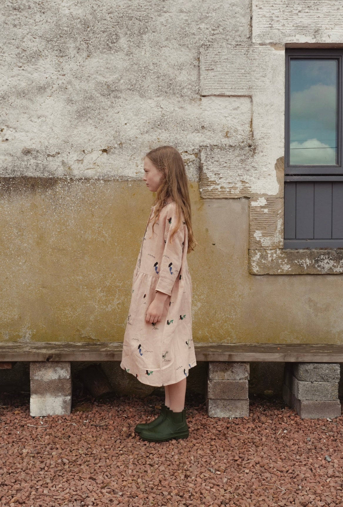 +FISH&KIDS+ ALLOVER EMBROIDERY MERMAID DRESS