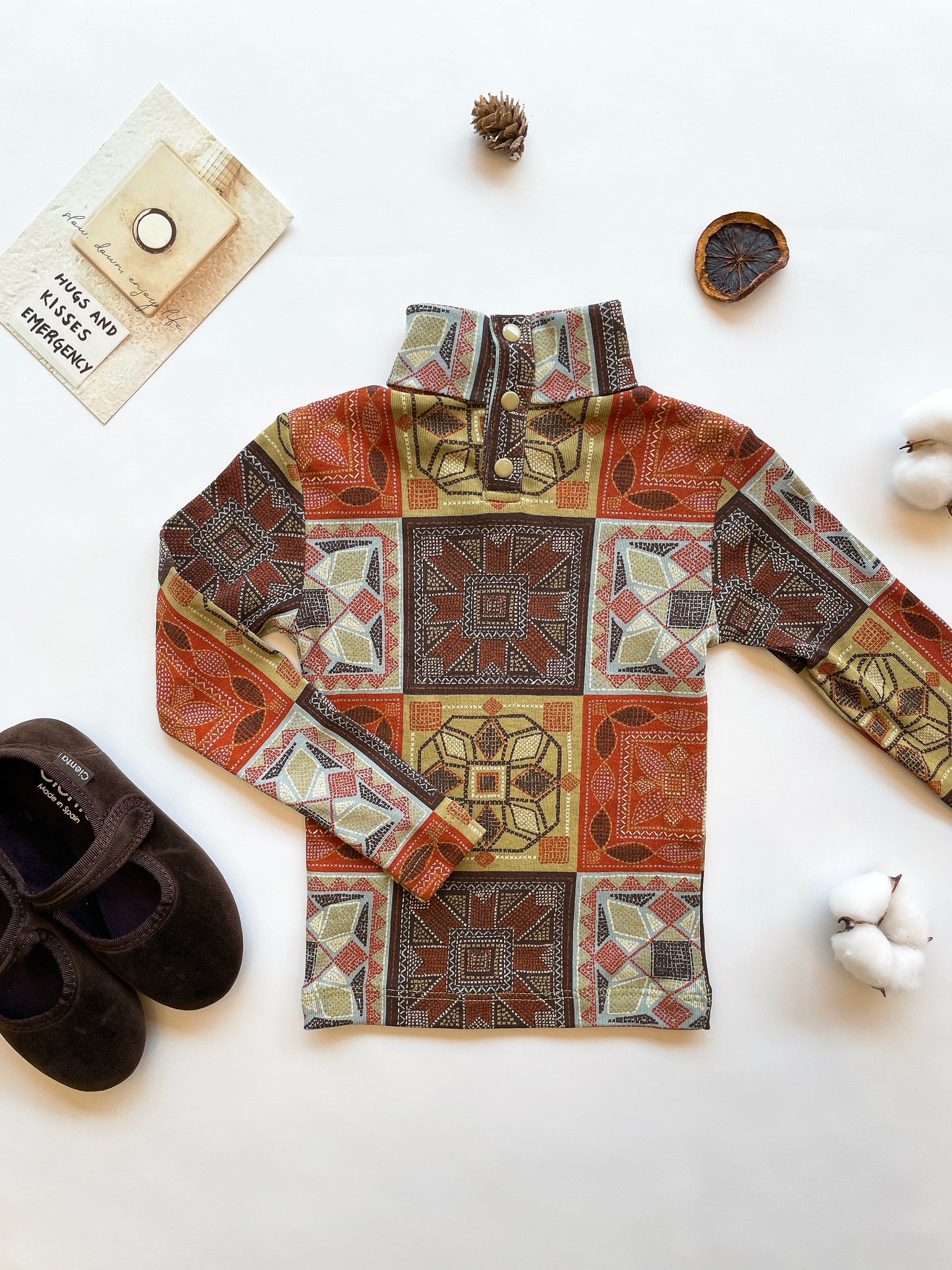 +Misha&Puff+ Turtleneck - Chili Spice Cross Stitch