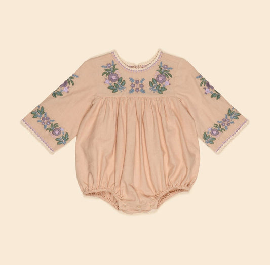 +Apolina+ BABY STEVIE LS ROMPER | DRIED ROSE