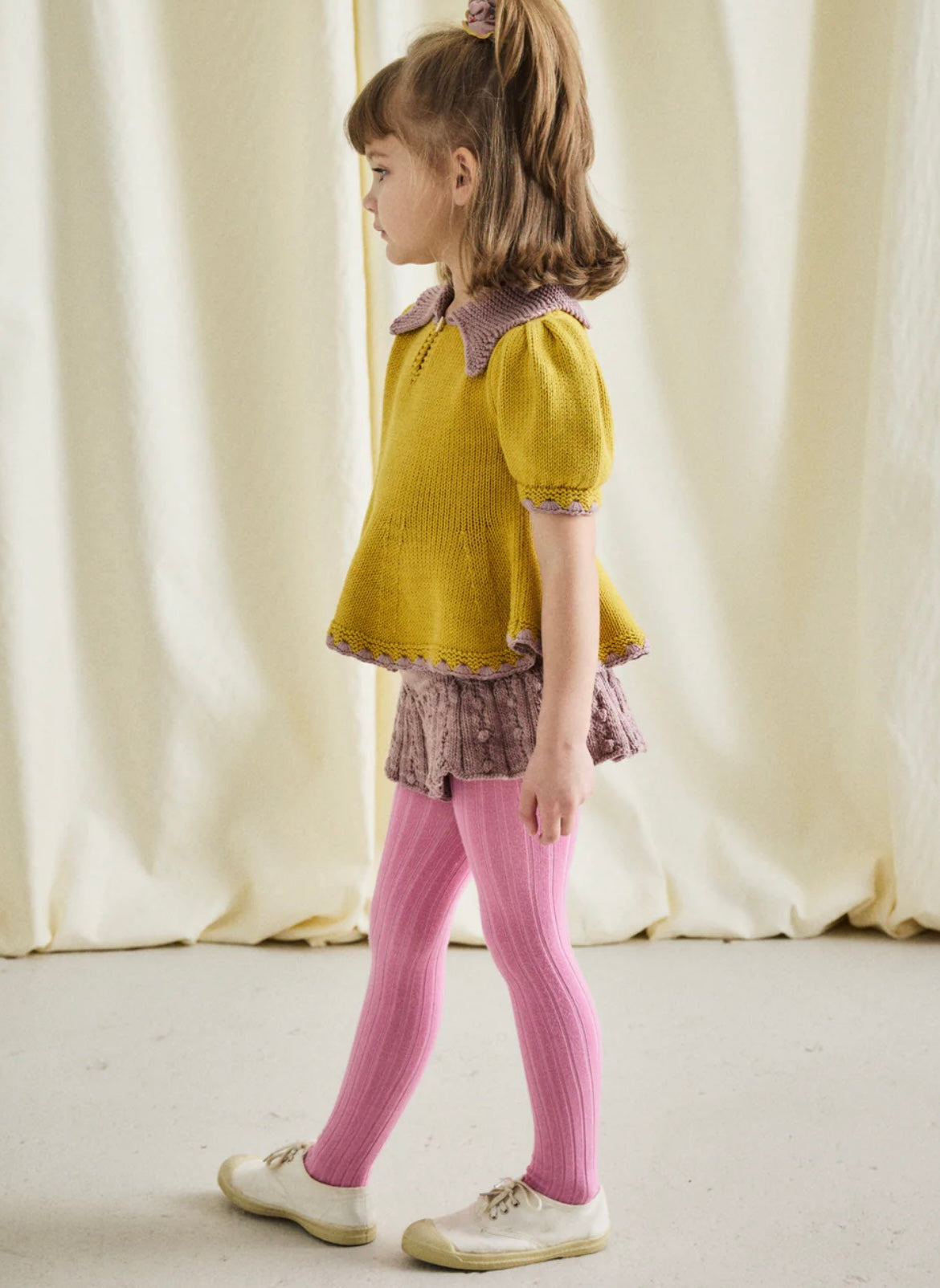 +Misha&Puff+ Eyelet Popcorn Skating pond skirt - Plum Petal