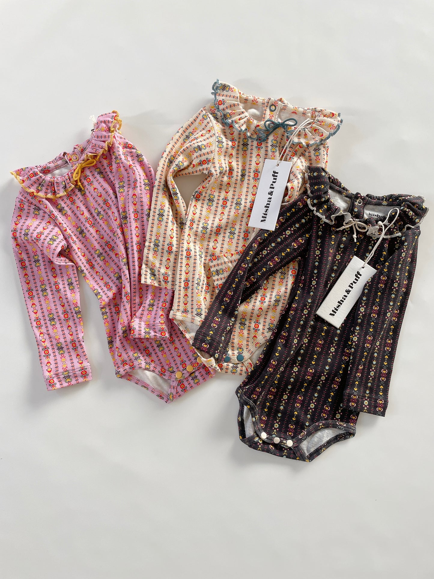 Misha&Puff+ Pattie onesie - pink lilac bohemia | 6-12M
