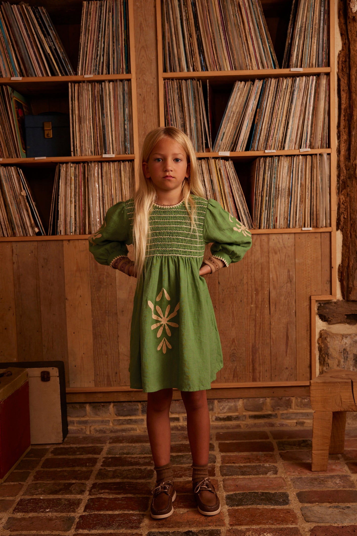+Apolina+ NOEMIE DRESS - RETRO GREEN