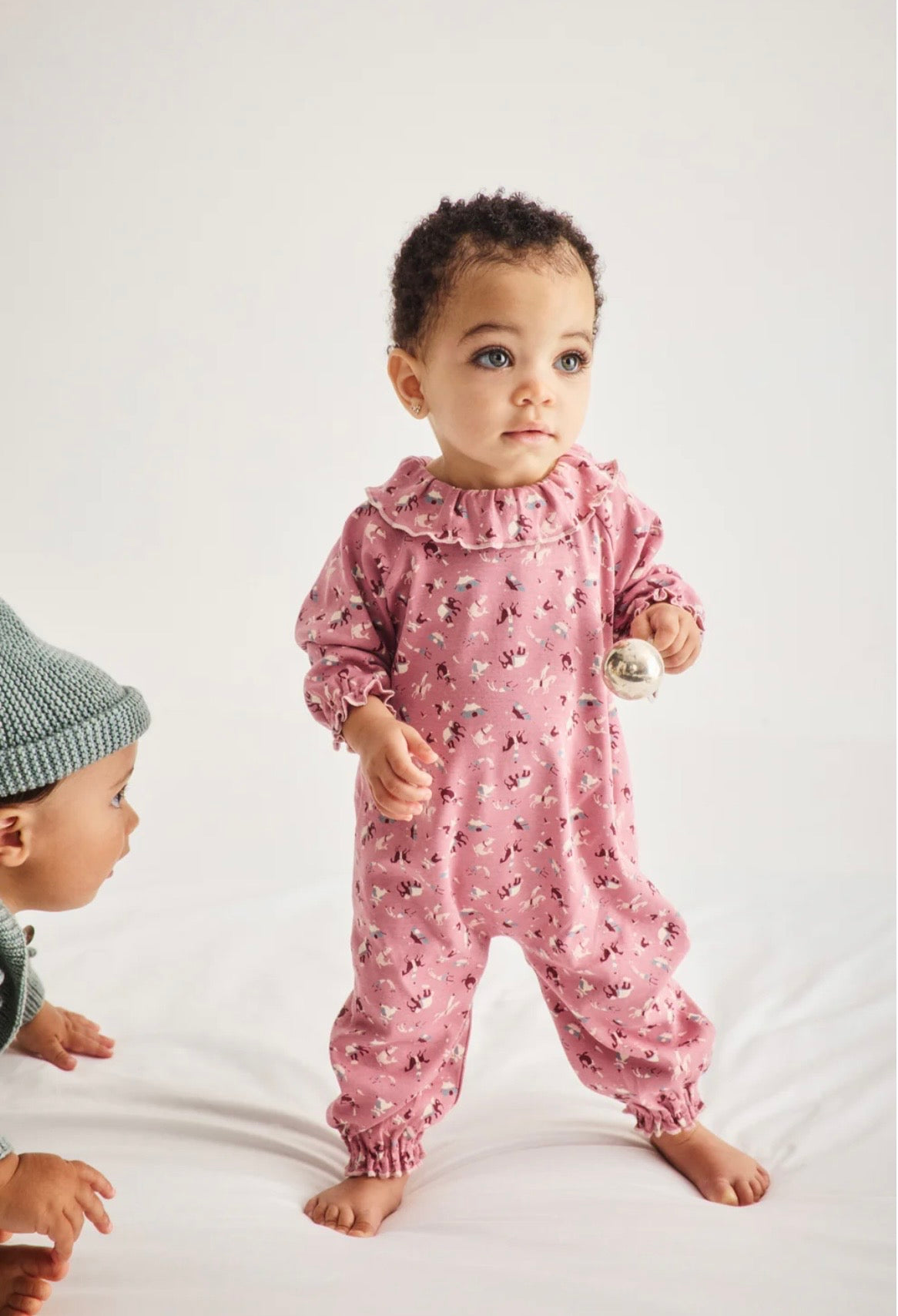 +Misha&Puff+ BABY PIERROT ONESIE | ANTIQUE ROSE CIRCUS