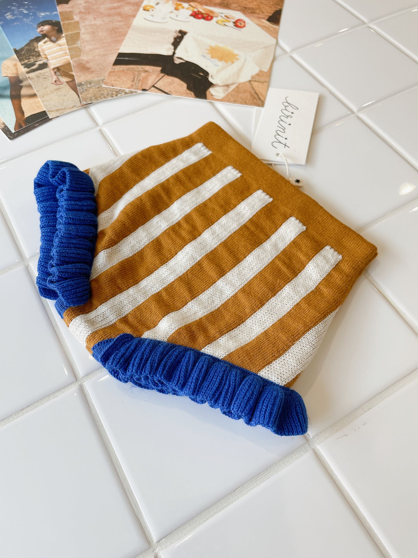 +Birinit Petit+ Caramel jacquard knit bloomer