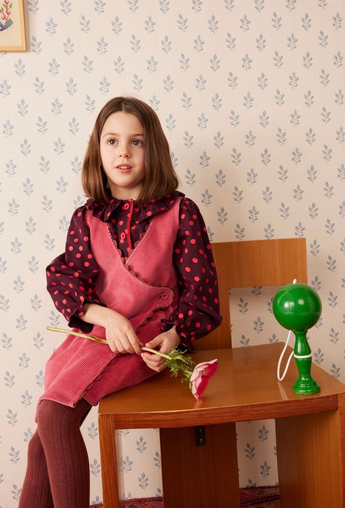 +Hello Simone+ Myrtille blouse Plum Dots