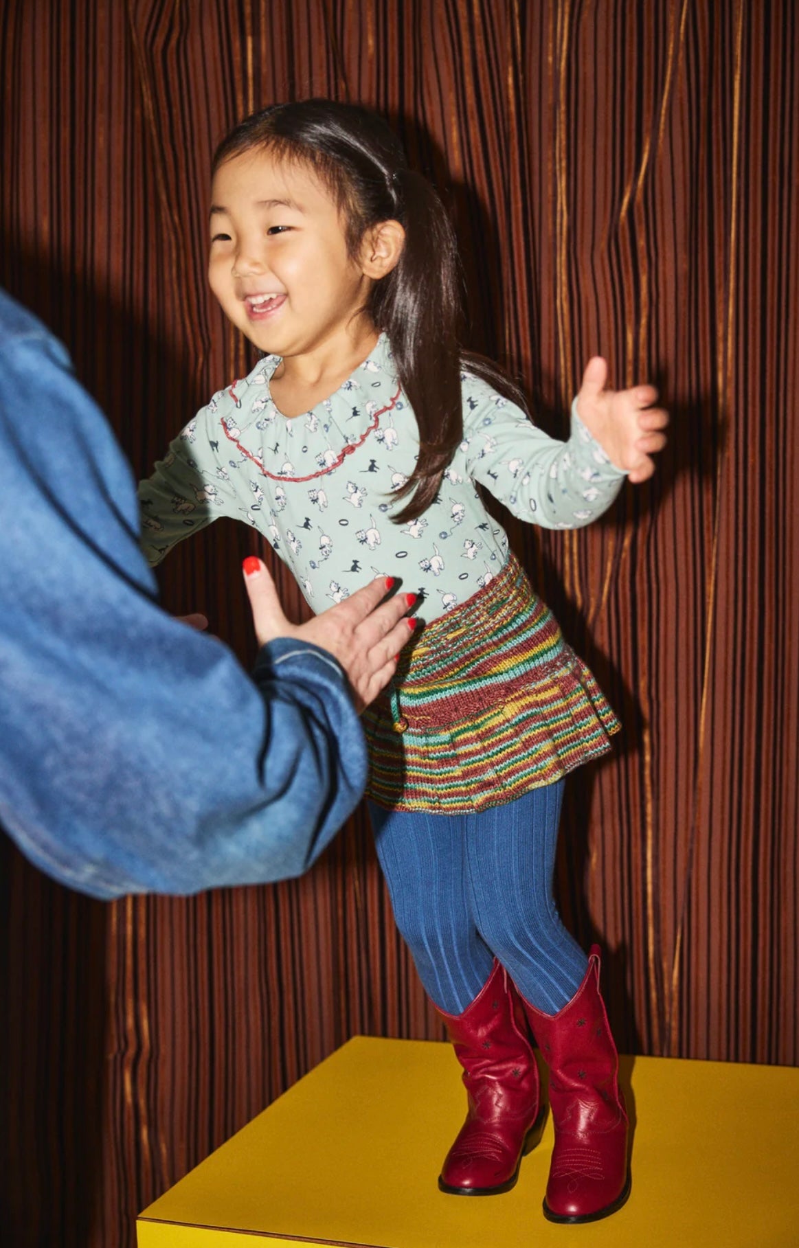 +Misha&Puff+ Paloma Top - Sage Cat & Mouse