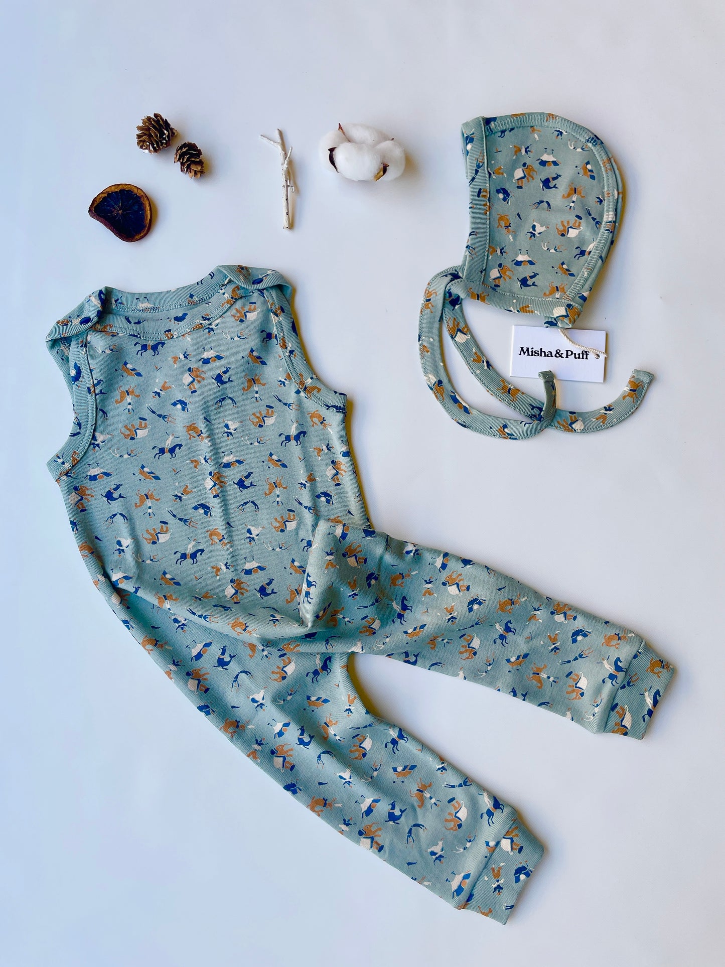 +Misha&Puff+ BABY SNAP OVERALL | ONSEN CIRCUS