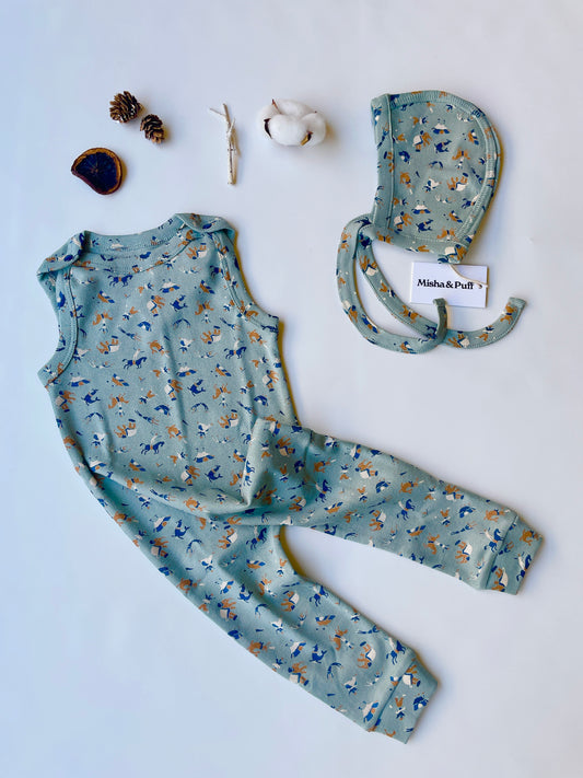+Misha&Puff+ BABY SNAP OVERALL | ONSEN CIRCUS
