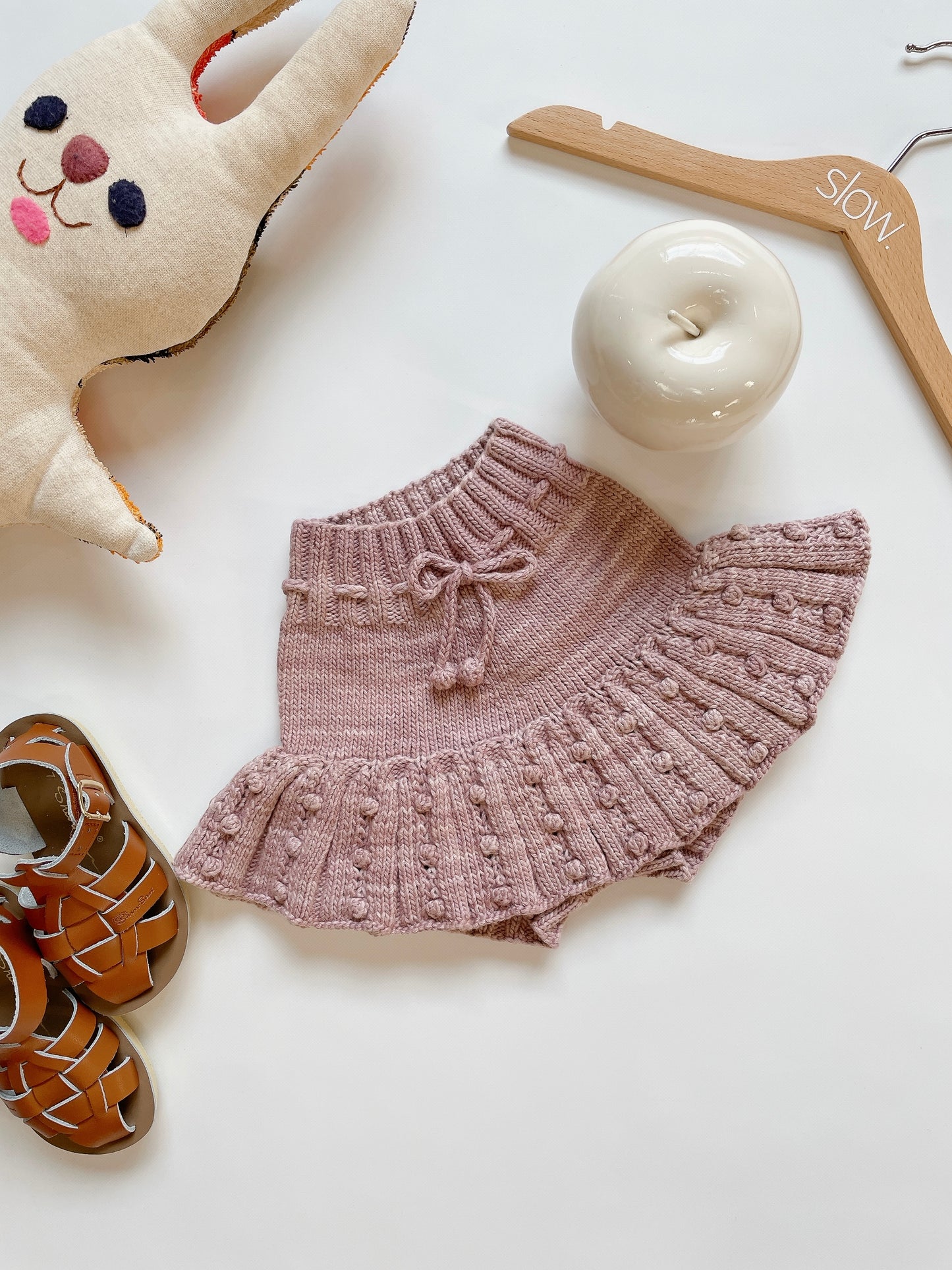 +Misha&Puff+ Eyelet Popcorn Skating pond skirt - Plum Petal