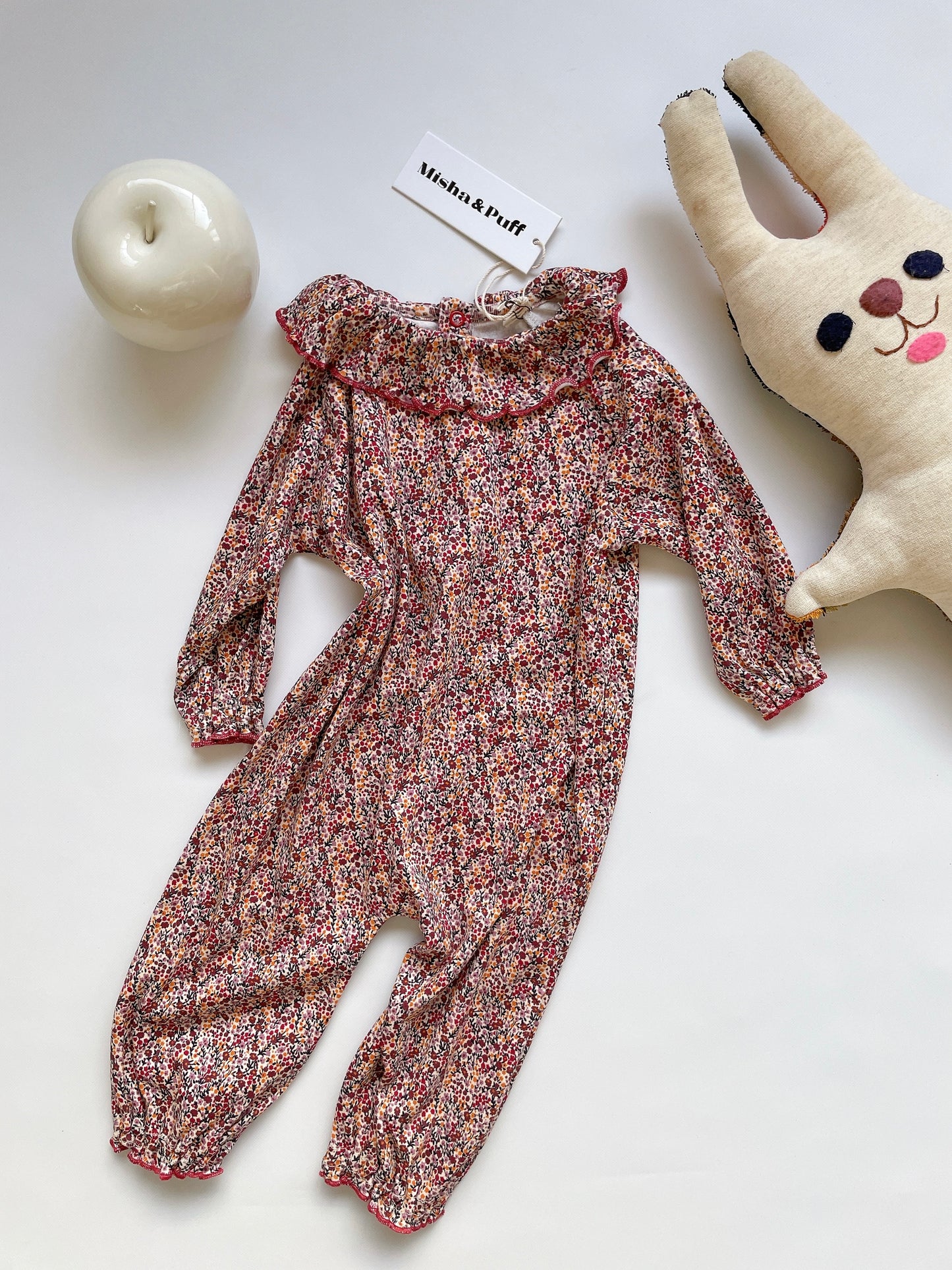 +Misha&Puff+ Pierrot onesie - String Mini Floral