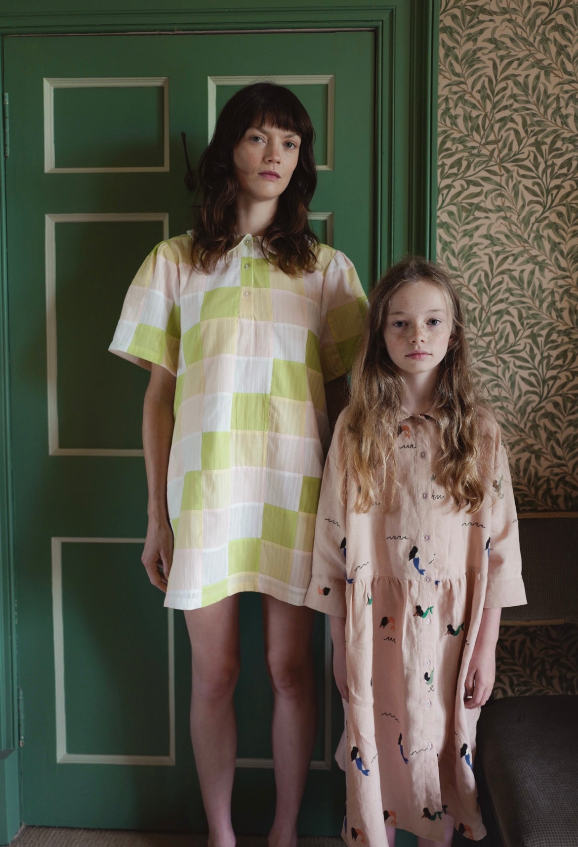 +FISH&KIDS+ ALLOVER EMBROIDERY MERMAID DRESS