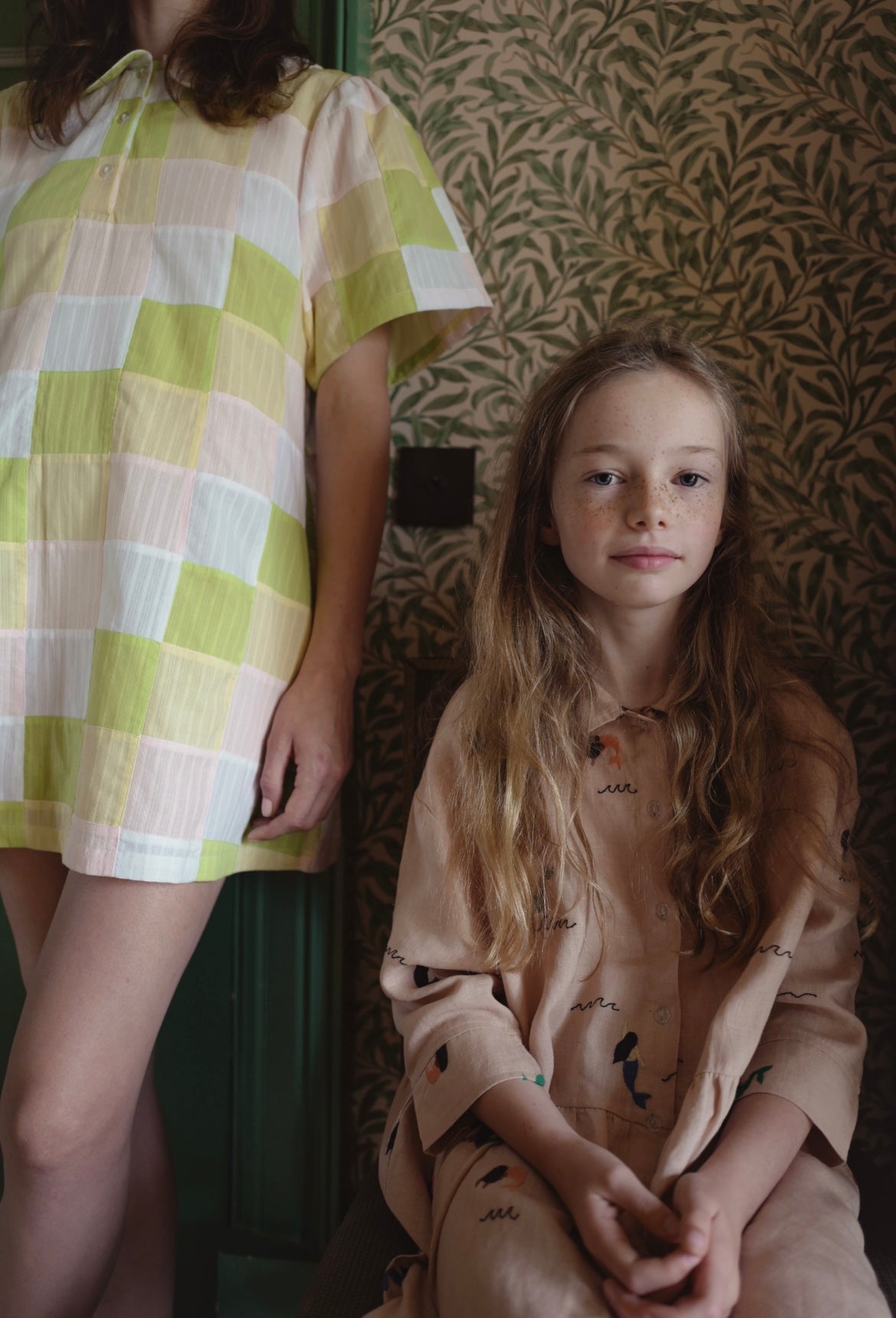 +FISH&KIDS+ ALLOVER EMBROIDERY MERMAID DRESS