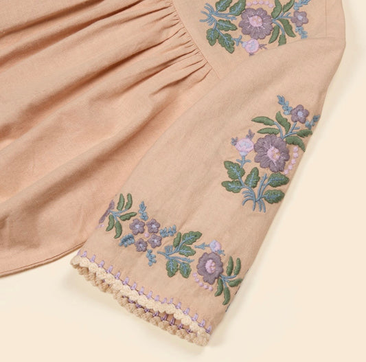 +Apolina+ BABY STEVIE LS ROMPER | DRIED ROSE