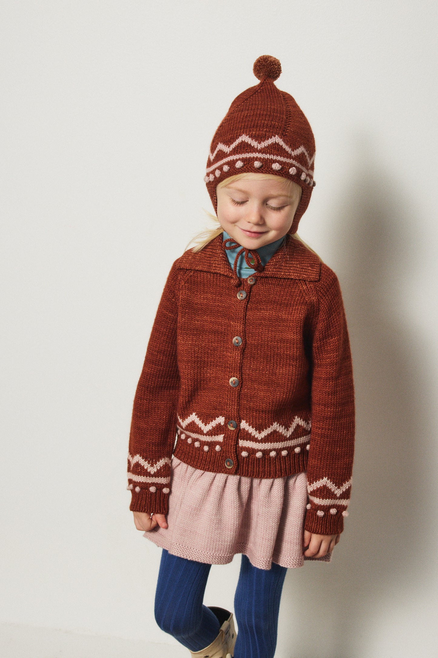 +Misha&Puff+ ZIG ZAG POINTY PEAK HAT | CEDAR