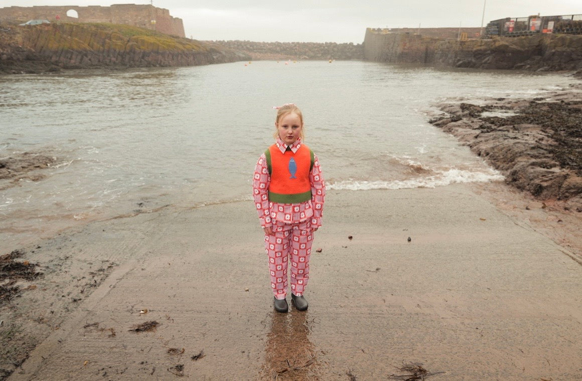 +FISH&KIDS+ FISH KNIT GILLET