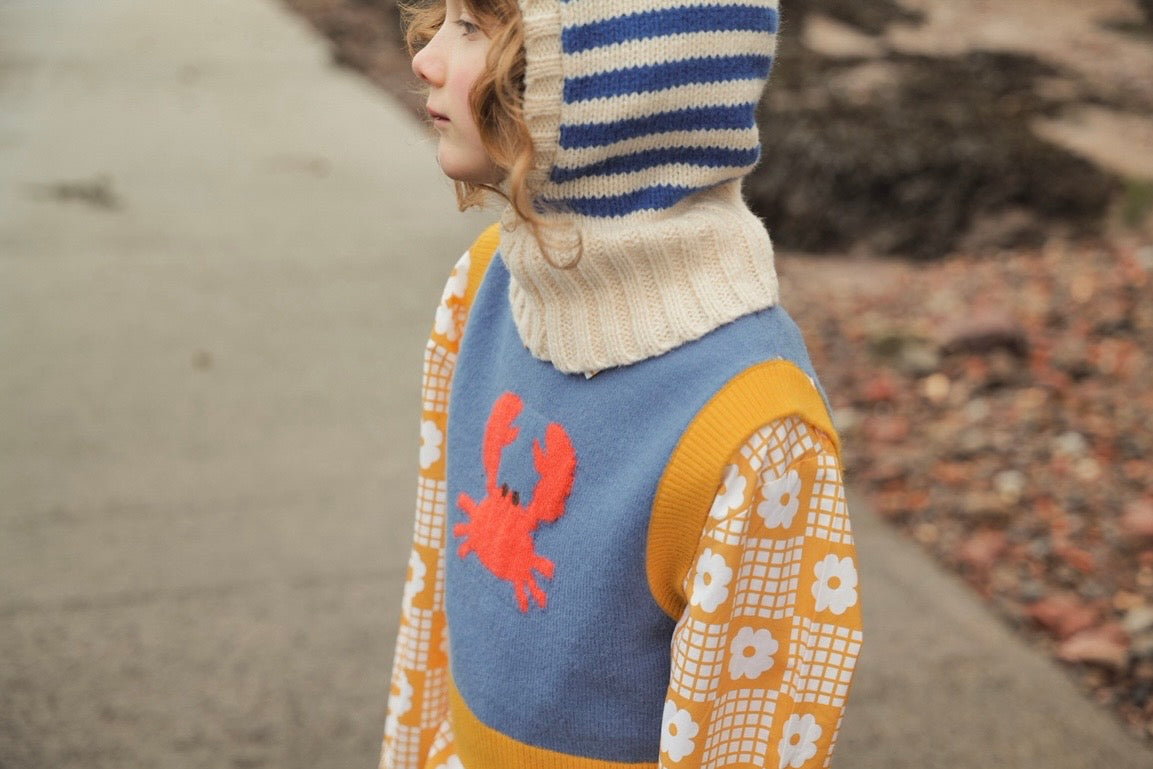 +FISH&KIDS+ CRAB KNIT GILLET