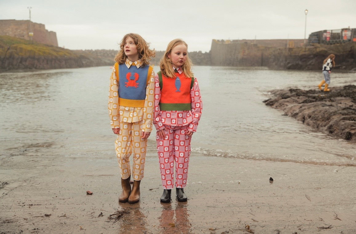 +FISH&KIDS+ CRAB KNIT GILLET