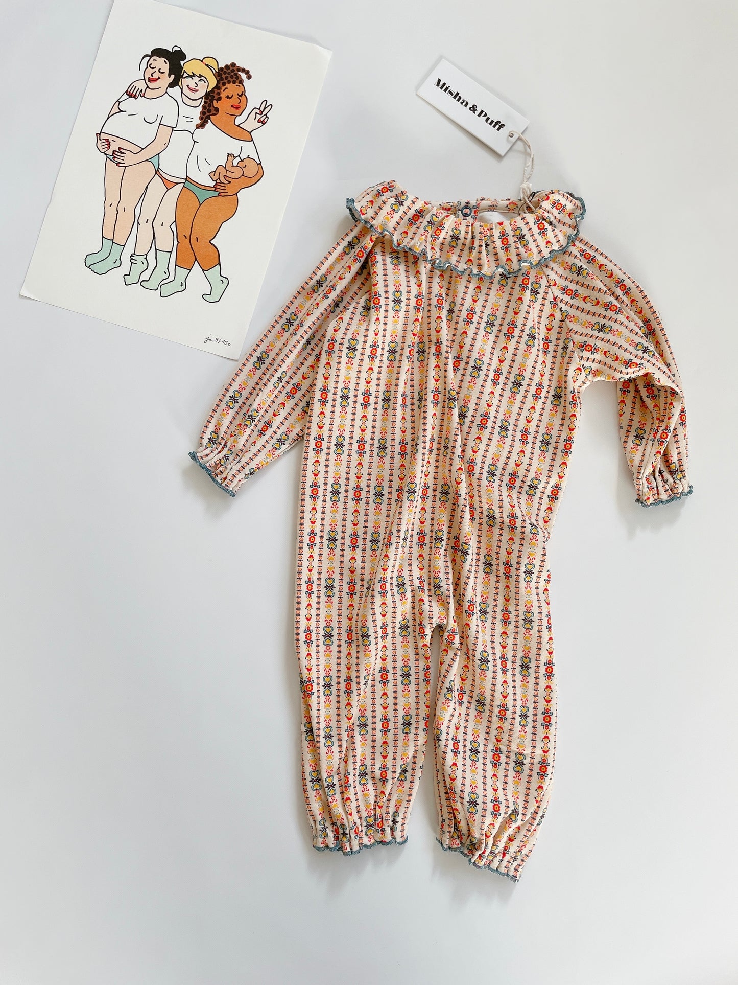 +Misha&Puff+ Pierrot onesie - string bohemia