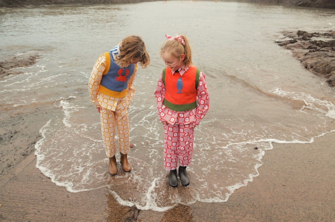 +FISH&KIDS+ CRAB KNIT GILLET
