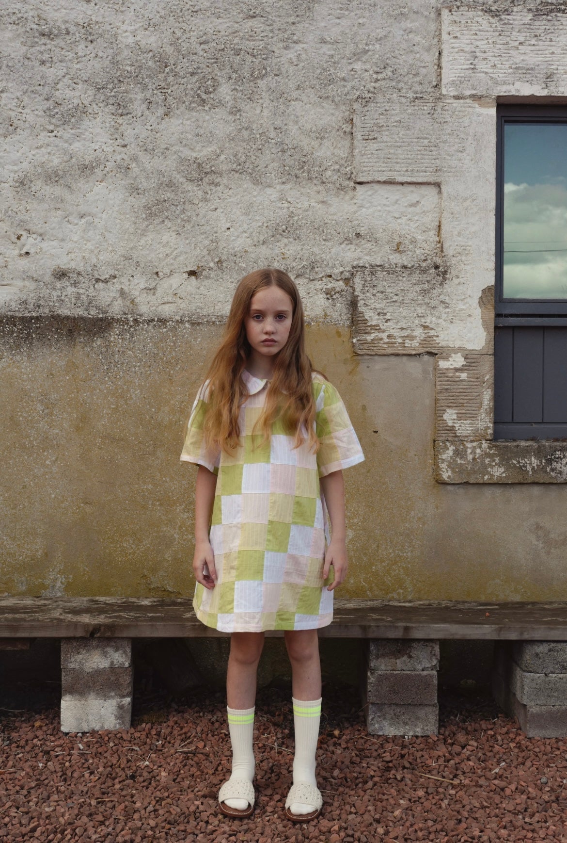 +FISH&KIDS+ PASTEL PATCHWORK DRESS