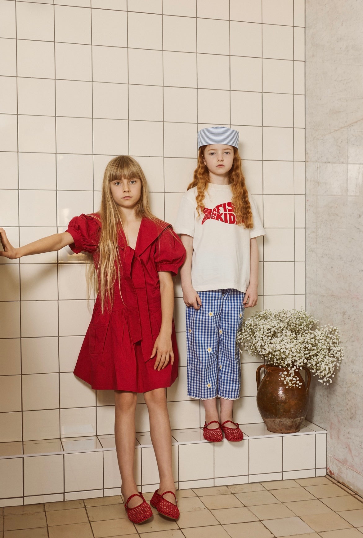 +FISH&KIDS+ DAISY FLOWERS PANTS