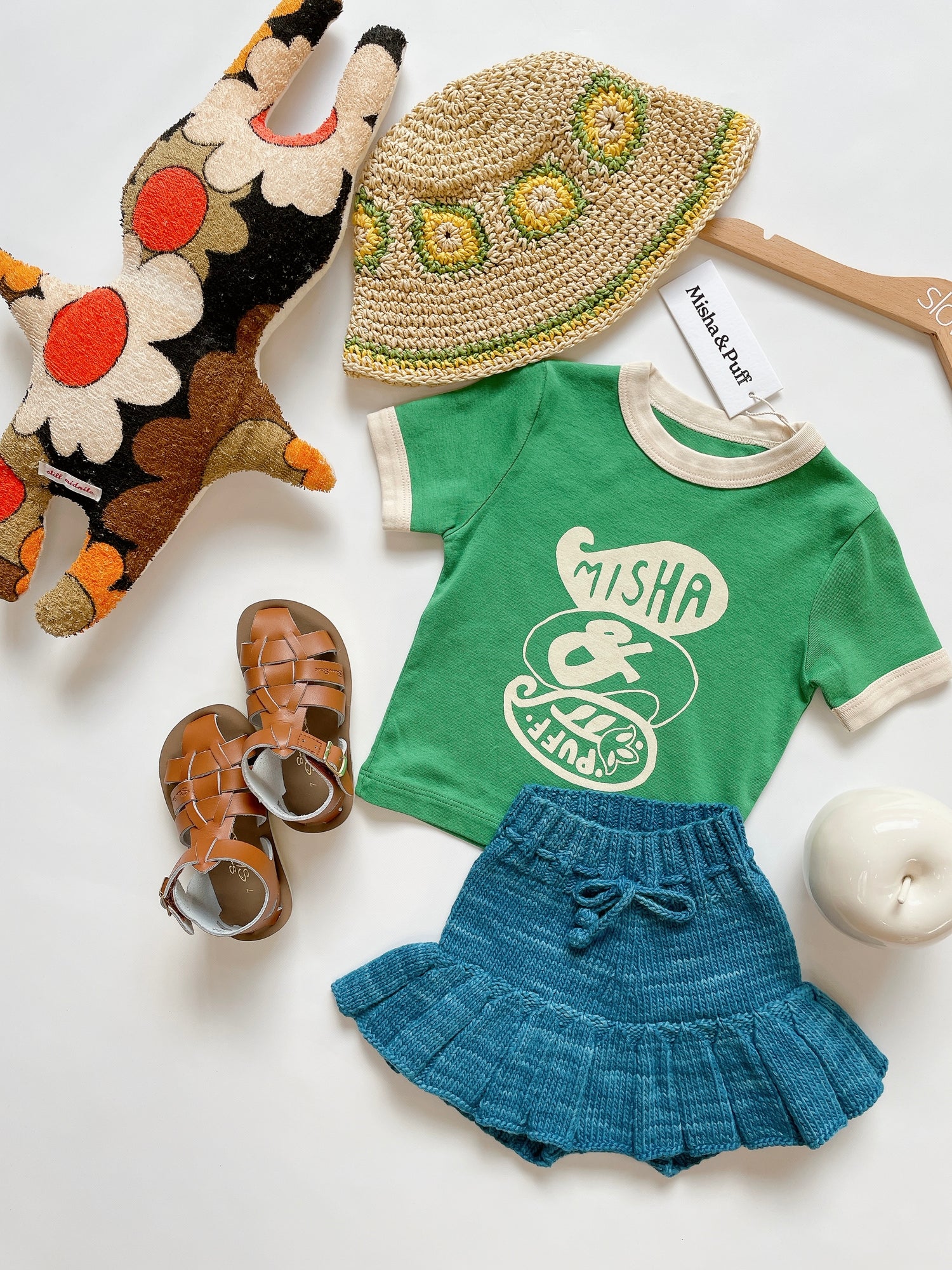 Misha&Puff+ Groovy Paisley Ringer Tee - Bottle Green – slow