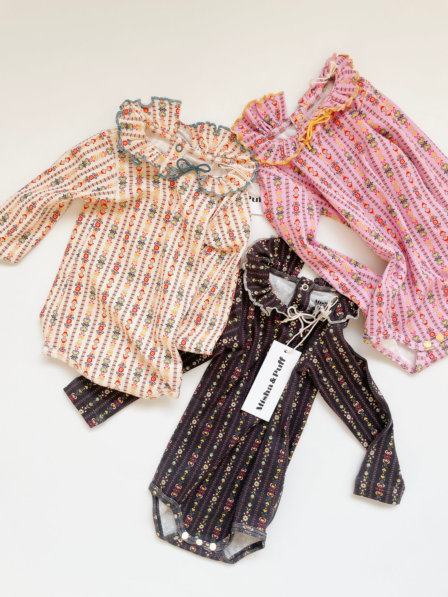 Misha&Puff+ Pattie onesie - pink lilac bohemia | 6-12M