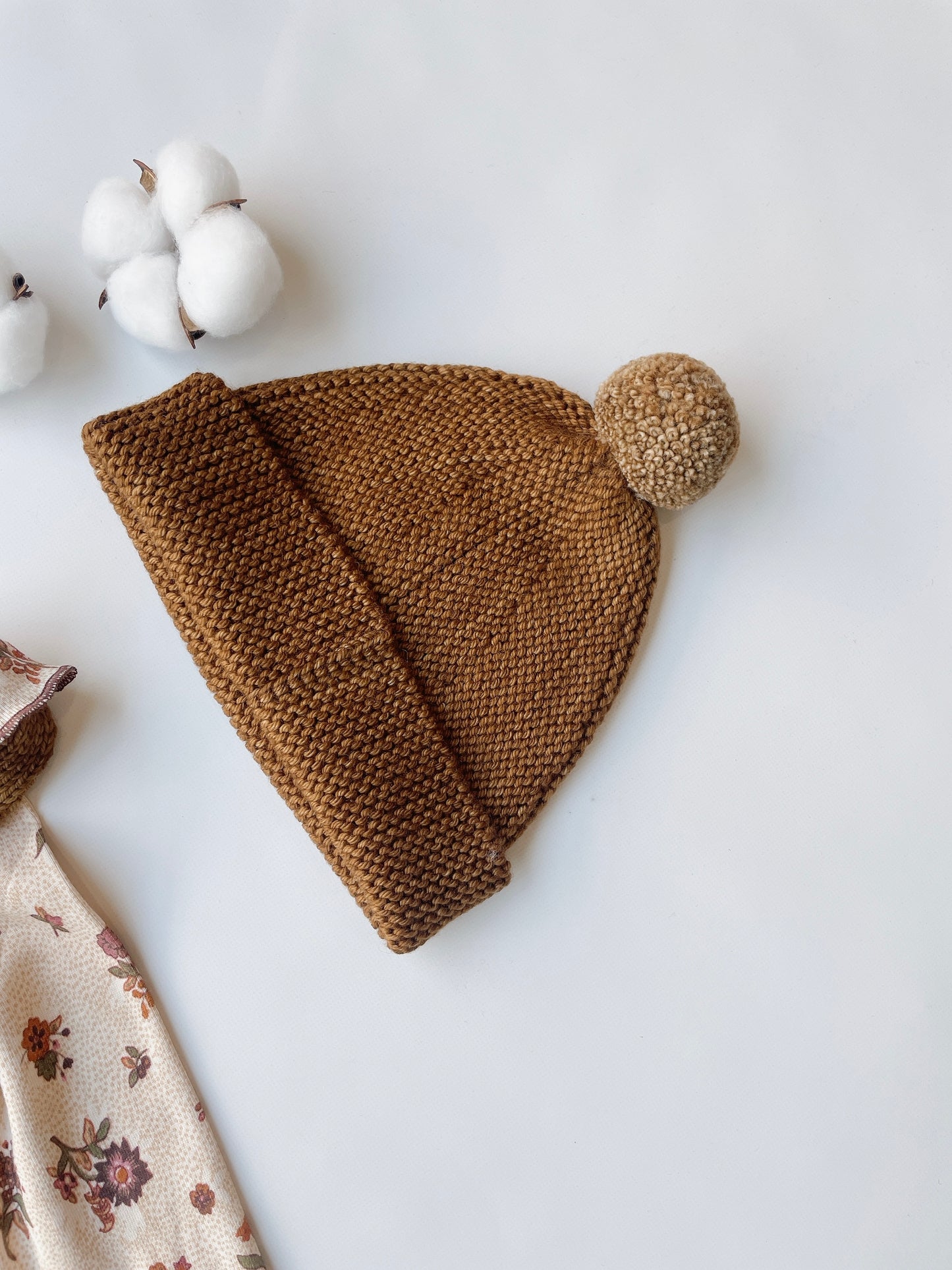 +Misha&Puff+ BABY GARTER HAT | NUTMEG