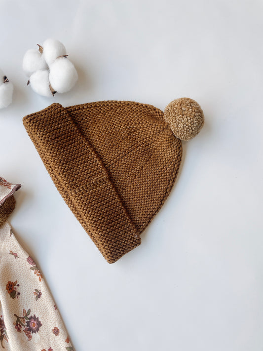 +Misha&Puff+ BABY GARTER HAT | NUTMEG