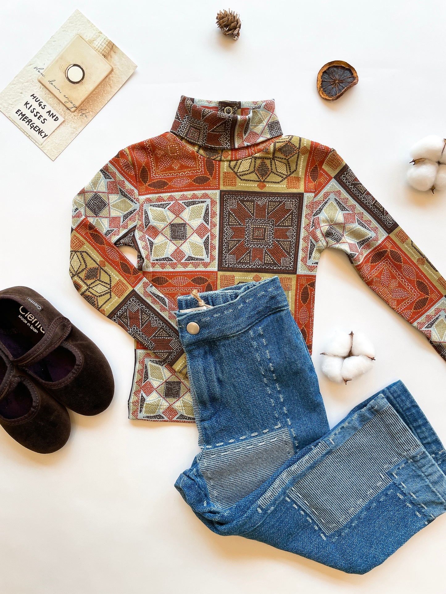 +Misha&Puff+ Turtleneck - Chili Spice Cross Stitch
