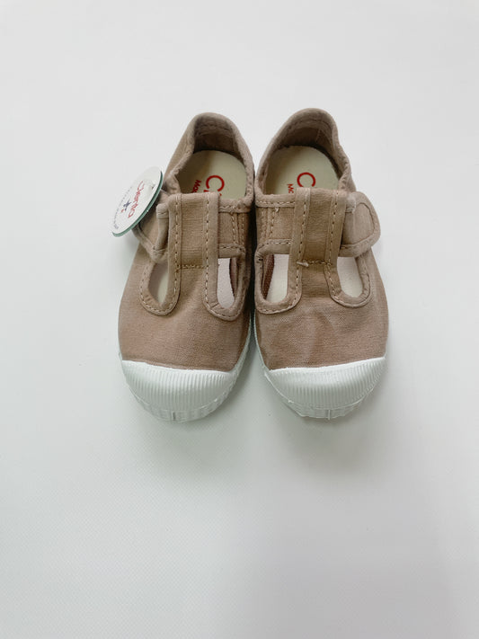 +Cienta+ T strap shoes - beige(むら染)
