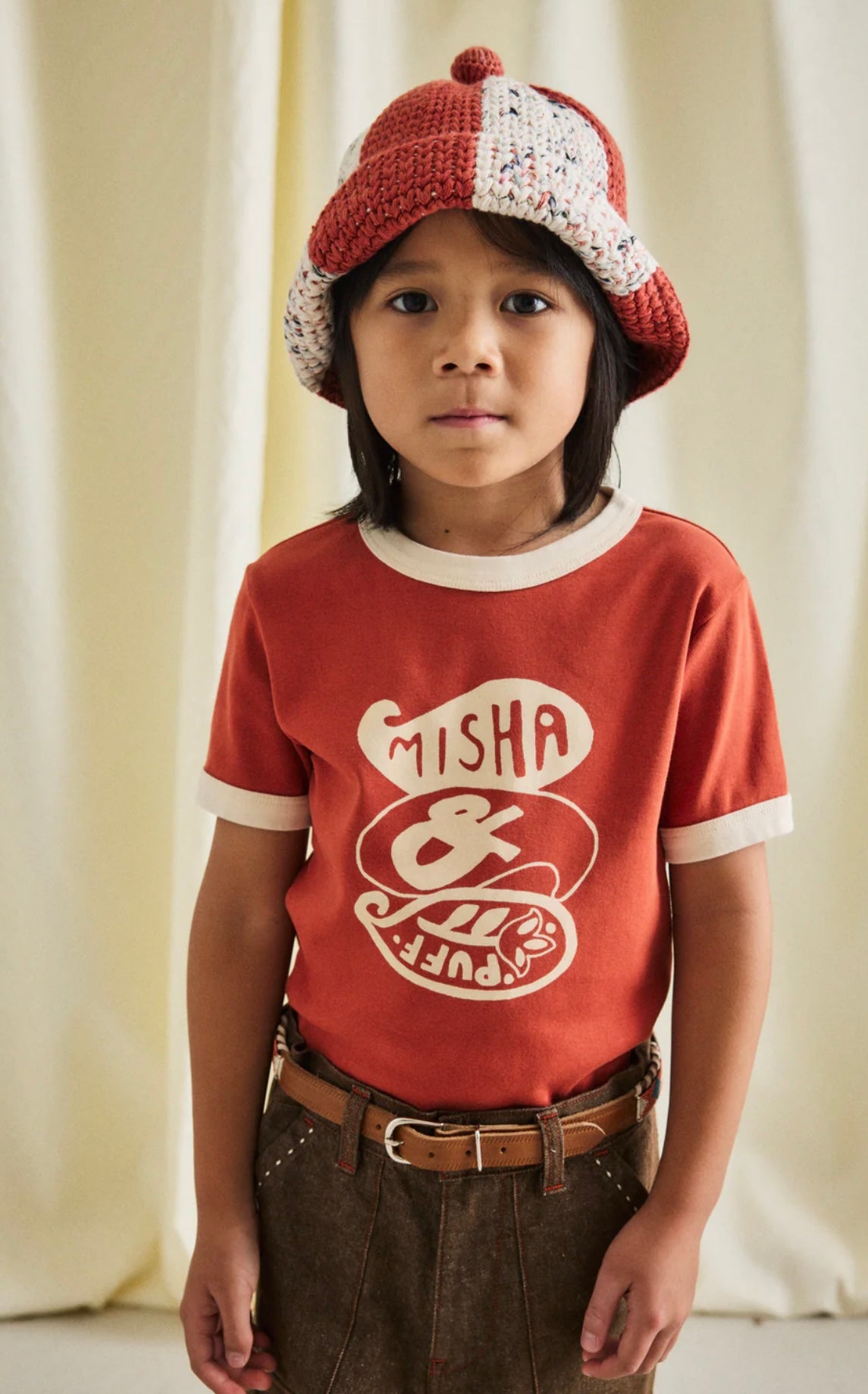 +Misha&Puff+ Groovy Paisley Ringer Tee - Claystone