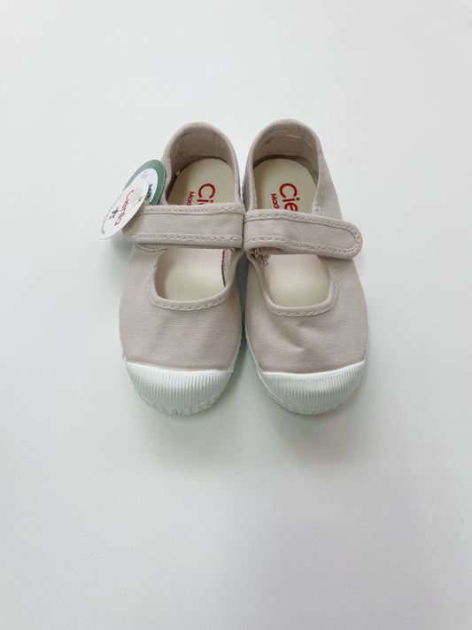+Cienta+ Velcro one strap shoes - perla/gris2010