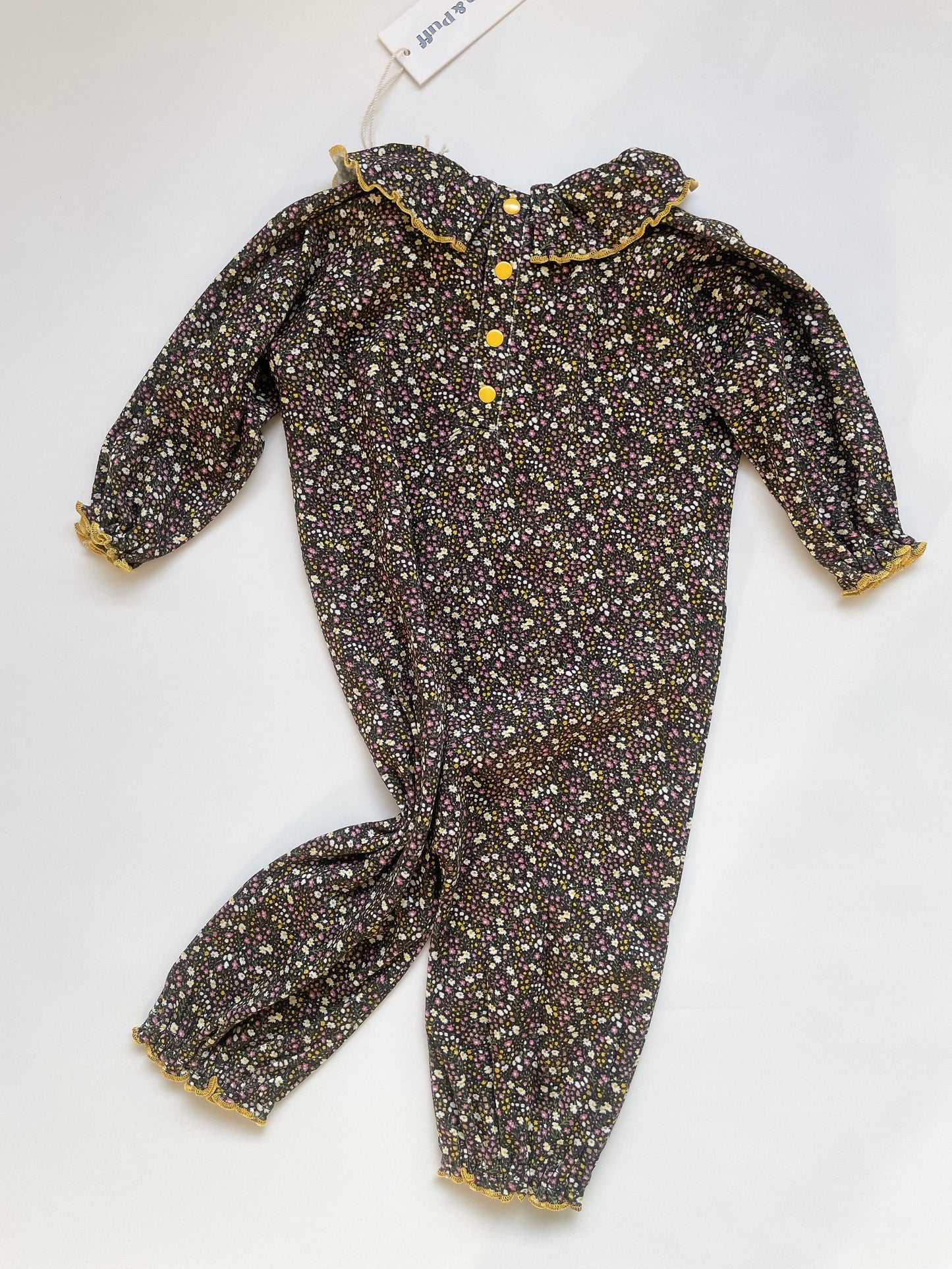 +Misha&Puff+ Pierrot onesie - Carbon Periwinkle Mini Floral