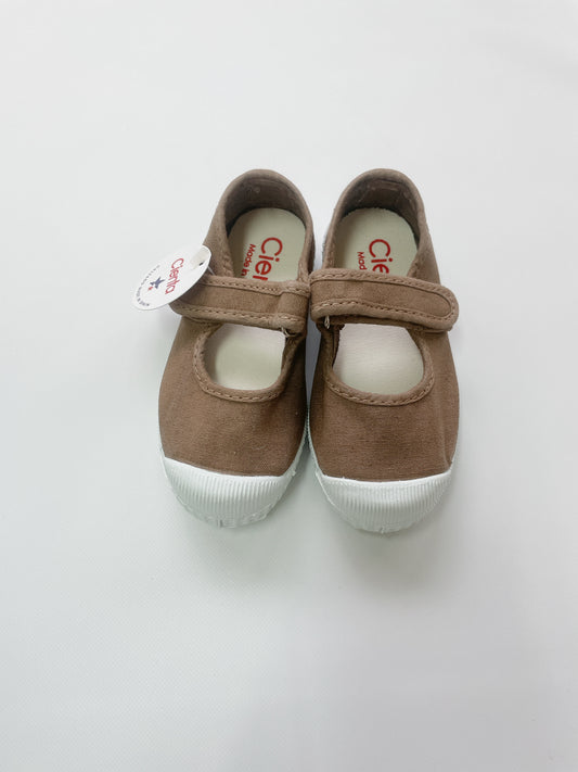 +Cienta+ Velcro one strap shoes - beige(むら染)