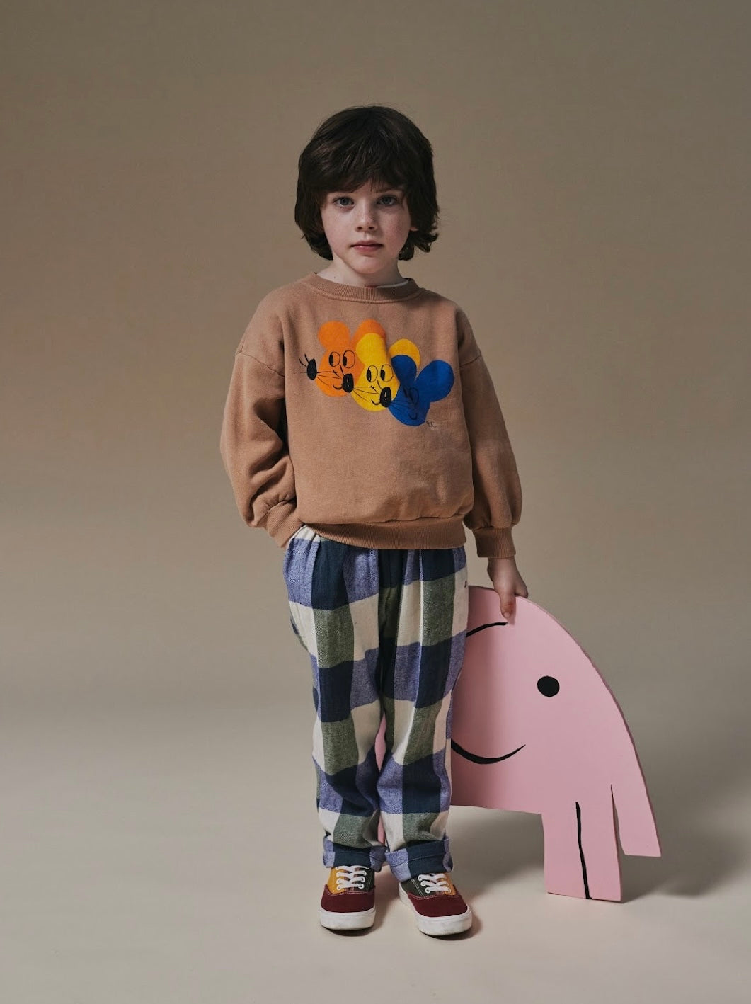 +Bobo Choses+ Plaid Check jacquard pants | 2-3y