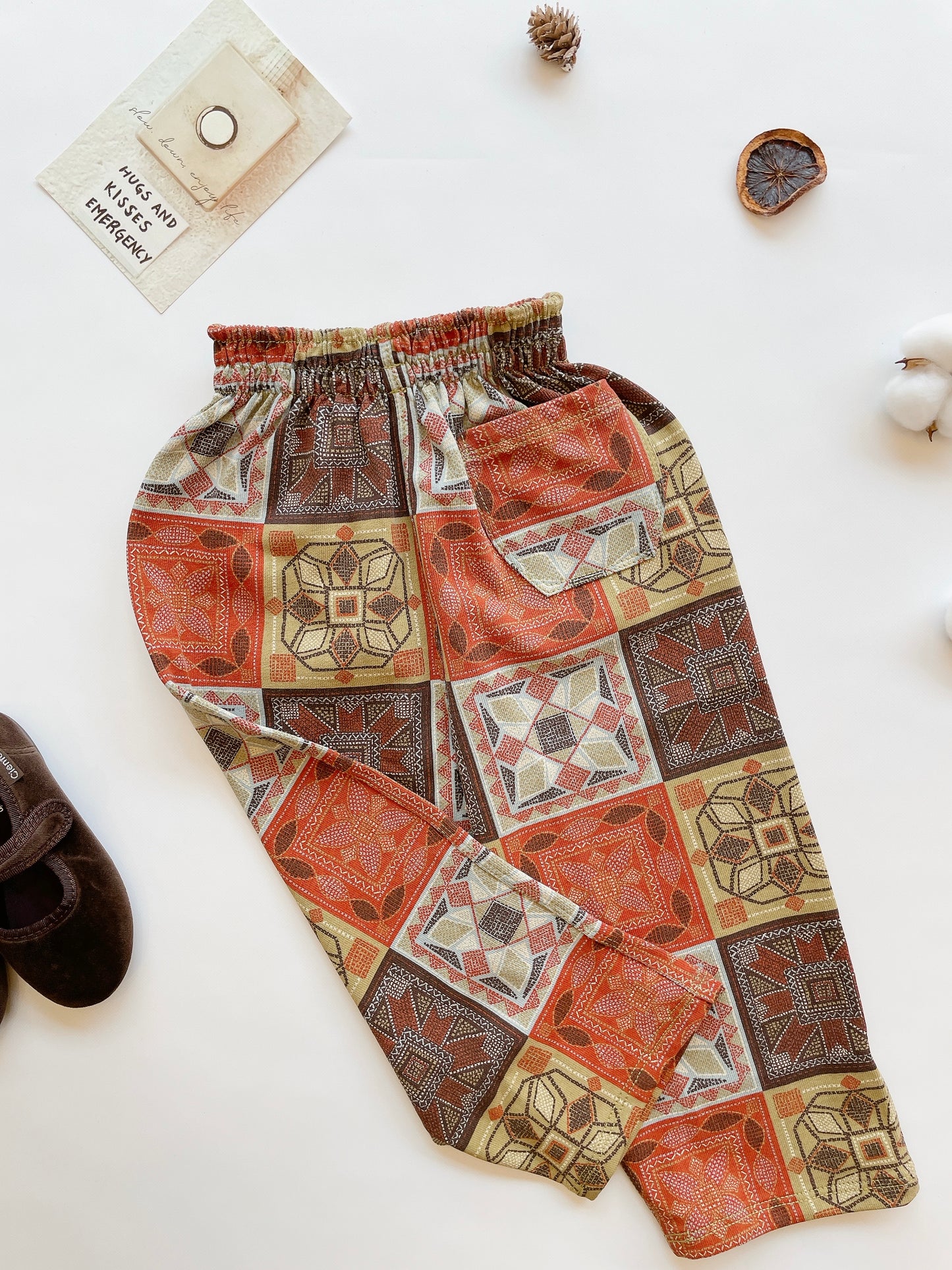 +Misha&Puff+ Camp Pant - Chili Spice Cross Stitch