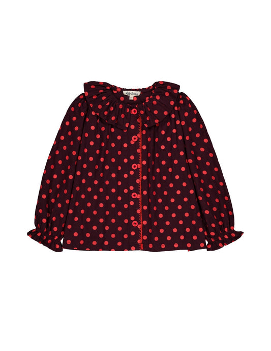 +Hello Simone+ Myrtille blouse Plum Dots