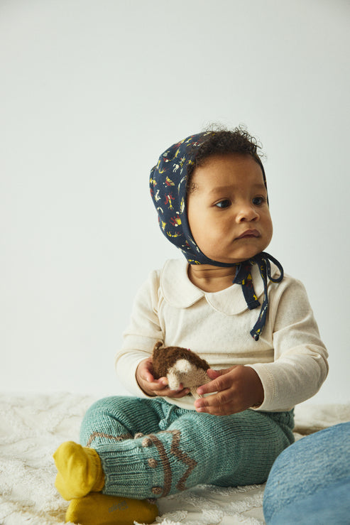 +Misha&Puff+ Baby Pima Bonnet - Ink Circus