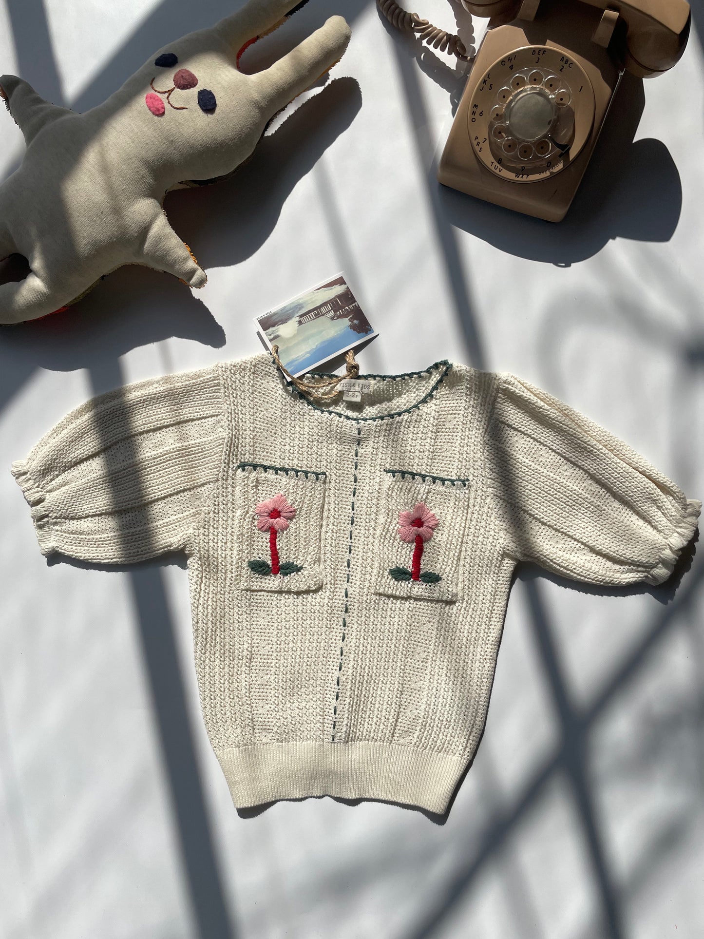 +FISH&KIDS+ Knit Embroidered Top