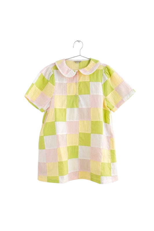 +FISH&KIDS+ PASTEL PATCHWORK DRESS